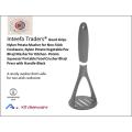 Good Grips Nylon Potato Masher for Non-Stick Cookware, Nylon Potato Vegetable Pav Bhaji Masher for Kitchen|Potato Squeezer Portable Food Crusher Bhaji Press with Handle-Black (Pack of 1).