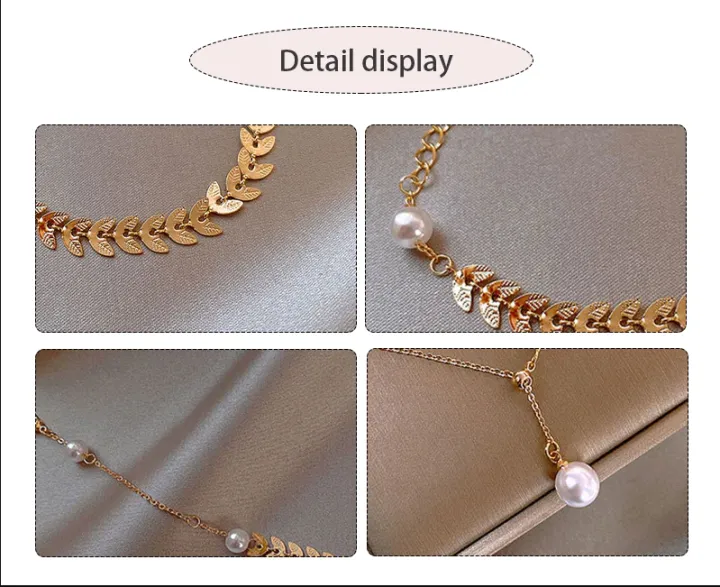 Trendy%20Fashionable%20Pearl%20Leaf%20Chain%20Golden%20Bracelets%20for%20Girls%20Charm%20Jewelry%20-%20Bracelet%20for%20Women%20Simple%20Fashion%20New%20Collection%20-%20Image%206