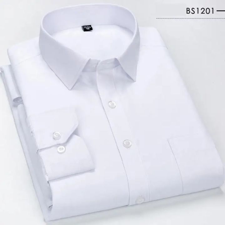 Men%20Single%20Patch%20Pocket%20Formal%20Business%20Standard%20Office%20Size%2047%2048%20Classic%20Long%20Sleeve%20Solid%20Basic%20Dress%20Shirts%20-%20Image%207