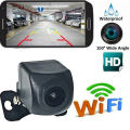 Car Rear View Camera Wifi HD Night Vision Rear View Camera Wireless With Monitor Waterproof Wifi BackUp Camera. 