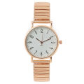 Women's Fashion Simple Digital Design Quartz Watch Casual Stainless Steel Stretch Buckleless Strap Ladies Clock Dress Watches. 