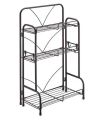 Metal Stand Multi-Use Foldable With 3 Level Multi Function Storage Rack.