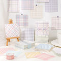 Panda Online 200 Sheets Lattice Element Series Grid Memo Pad Checkered Sticky Notes Album Diary Journal Decorative DIY Scrapbooking. 