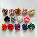 2 Pcs Colorful Silk Scrunchie Hair Band Bracelet Set For Grils.