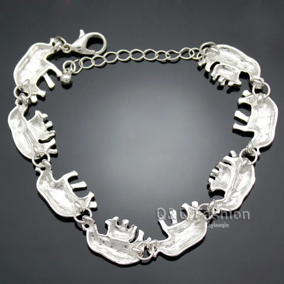 New Fashion Silver Plated Elephant Pendant Bracelet For Woman Baby