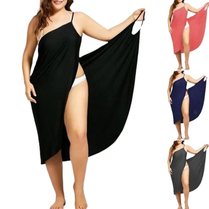 Ladies%20Beach%20Slip%20Midi%20Summer%20One%20Piece%20Dress%20Streetwear%20Clothes%20Black%20White%20Sleeveless%20Bandage%20Long%20Dresses%20for%20Women%202024%20-%20Image%202