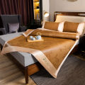 summer natural rattan mat bedding air conditioner foldable ice silk jacquard wormwood cool mat student dormitory wholesale. 
