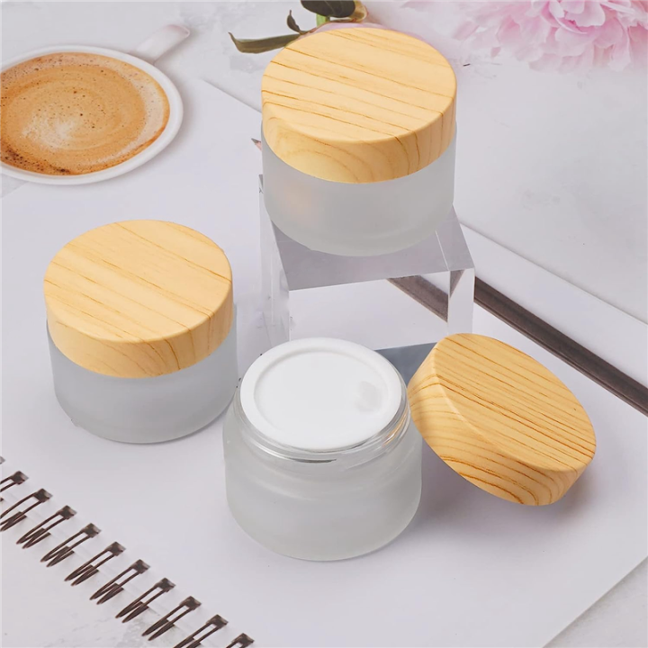 Pack%20Of%206%2030%20Ml%20Glass%20Jars%20Matt%20Clear%20Glass%20Jars%20With%20Wooden%20Lid,%20High-Quality%20Glass%20Jars%20-%20Image%203