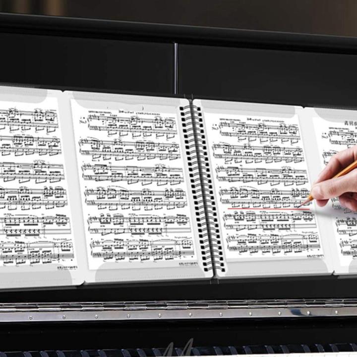 PTNOKA Sheet Music Folders Music Stand Accessories Music Binder 4 Pages Expand Spiral-Bound 40 Pockets