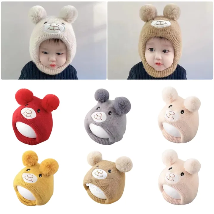 Korean%20Kids%20Winter%20Cartoon%20Bear%20Ear%20Beanie%20Cap%20Baby%20Protection%20Hats%20Scarf%20Bear%20Knitted%20Hat%20Neck%20Cover%20Toddler%20Boy%20Girl%20Bonnet%20-%20Image%202