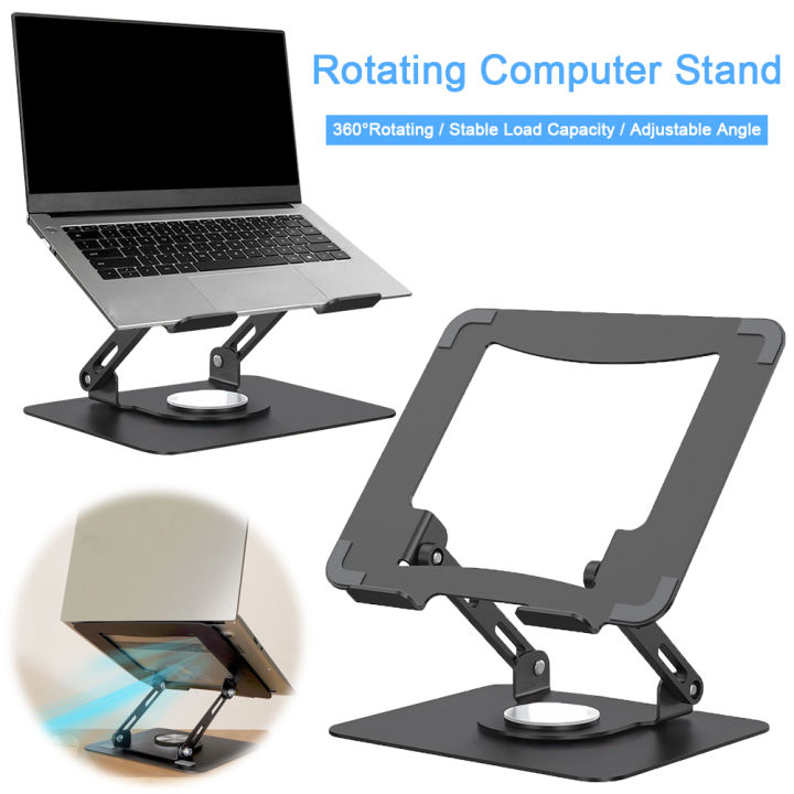 Laptop standı için masaüstü bilgisayar standı 360 derece dönen katlanabilir dizüstü montaj taşınabilir dizüstü Tablet Laptop için tutucu