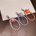 1Pc Colorful Flower Beaded Mobile Phone Charm Strap Chain Lanyard Women Girl Jewelry Phone Holder Beads Pendant Eatop.