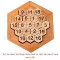 1 Set Mind Brain Teaser Wooden Puzzles For Adults Children Kids Classic IQ Math Wood Game Toy Wood 3D Puzzle Toys.