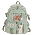 Kawaii Aesthetic Women Backpack School Bag for Teen Girls Japanese Korean Rucksack Student Bookbags with Cute Accessor Mochila. 