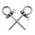 2 Pcs 304 Stainless Steel Screw Bracket Heavy Duty 180° Swing Hangers.