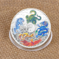 1 PCS Ancient Mythical Creatures Lucky Coin Silver Metal. 
