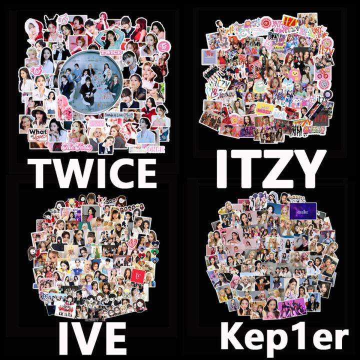 Kpop Girls GIDLE TWICE ITZY Kep1er Mamamoo Stickers New Album Cute Kpop Girl Group Idol Star Stickers Set Fans Gift