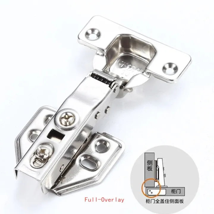 4Pcs%20Hinge%20Stainless%20Steel%20Hydraulic%20Cabinet%20Door%20Hinges%20Damper%20Buffer%20Soft%20Close%20Kitchen%20Cupboard%20Furniture%20Full/Embed%20-%20Image%204