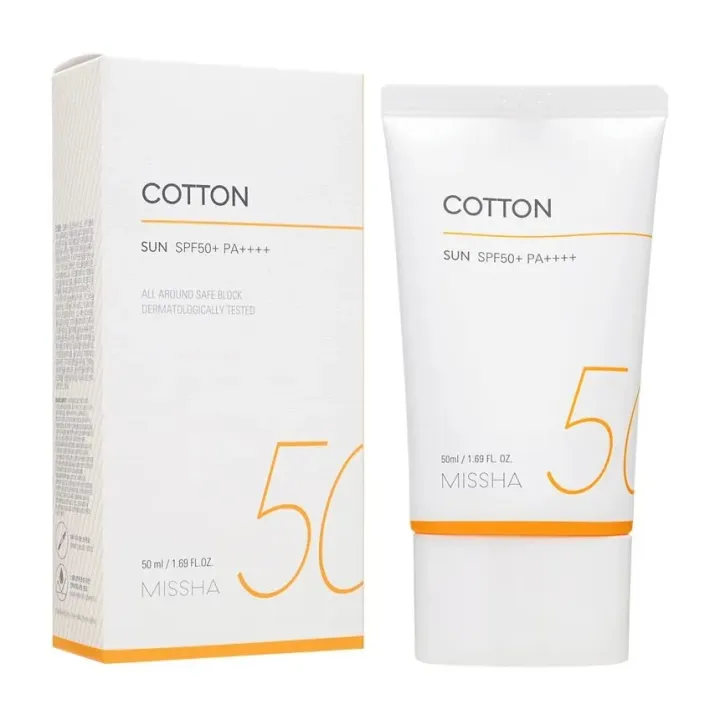 Missha All Around Safe Block Cotton Sun SPF 50+ PA++++ (KOREA) - 50ml