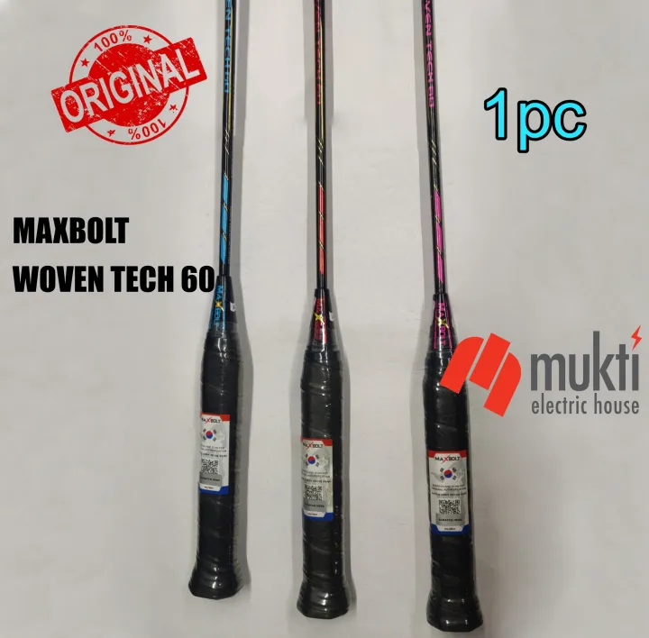 Korea%20Imported%20MAXBOLT%20WOVEN%20TECH%2060%20Unstrung%20Badminton%20Racket%20Bat%20-%20Image%204