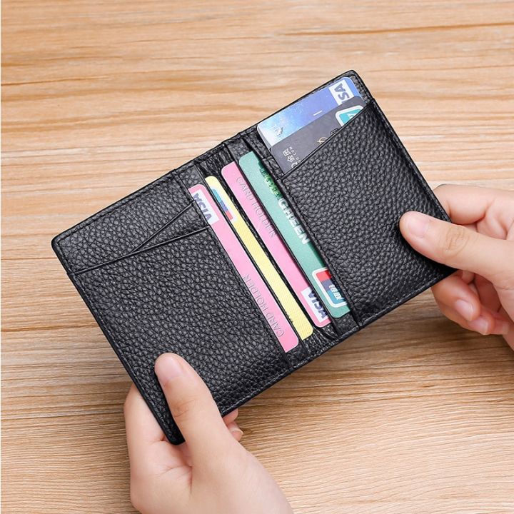 Buylor%20Men's%20Wallet%20Soft%20Super%20Slim%20Wallet%20Genuine%20Leather%20Mini%20Credit%20Card%20Holders%20Wallet%20Thin%20Card%20Purse%20Small%20Bags%20for%20Women%20-%20Image%204
