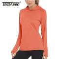 TACVASEN UPF50+ Breathable Long Sleeve Hoodie T-shirts Womens Sun/UV Protection Casual Hooded T shirts Outdoor Sports Pullover. 