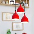 3 Lamp Cluster Shade Hanging Light Red Colour (Bulb not Included).