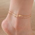 Lucktune Infinity Symbol Pendant Anklets for Women Stainless Steel Boho Double Chain Foot Chain Summer Beach Jewelry Party Gift. 