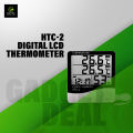 HTC-2 Digital LCD Thermometer Hygrometer Electronic Temperature Humidity Meter with Alarm Clock and CALENDER. 