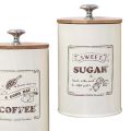 3x Tea Coffee Sugar Canisters Set with Lid Kitchen Storage Jar Food Container. 