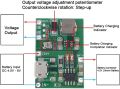 TC4056A USB Lithium Lipo 18650 Battery 3.7V-4.2V To 5V 9V 12V Step Up Module Use DIY WPS Mini UPS Replace XL6009. 