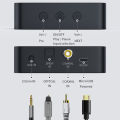 VAORLO OLED Display CSR 5.0 Bluetooth Audio Transmitter APTX-HD/LL SPDIF+Coaxial+3.5mm AUX Wireless Adapter For TV PC.