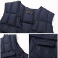 Classic Multi-Pocket Men's Padded Vest Winter Warm Sleeveless Coat Tactical Vest Jacket for Men Solid Lightweight Male Waistcoat.