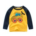 Baby Boys Dinosaur Long Sleeve T Shirts Autumn Winter Cotton Car Boys Tops Kids Cartoon T Shirt for Boys Girl Clothes 2-8 Years. 