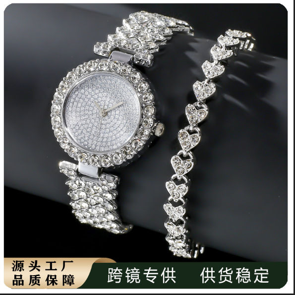 Foreign trade cross-border live broadcast diamond full of diamonds full of stars ladies quartz watch bracelet watch manufacturers spot
