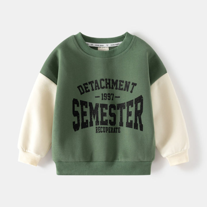 Korean%20version%20of%20children's%20clothing%20wholesale%202023%20autumn%20clothes%20boys%20two%20sweatshirts%20baby%20loose%20tops%20children's%20sleeve%20tide%20shirts%20-%20Image%204