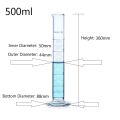 【The road to happiness Store】1pc 500mL Graduated Glass Measuring Cylinder Cylinder Laboratory Equipment.