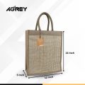 Handloom Jute Shopping Bag, Natural, 12"x14". 