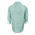 Sky Blue Silk Long Sleeve Shirt For Women. 