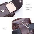 BULL CAPTAIN Leather Multifunctional Waist Bag For Men. 