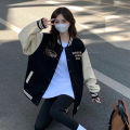 IELGY thin baseball jacket women loose all match student harajuku style jacket. 