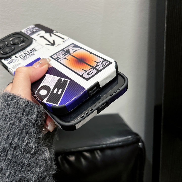 Trendy%20luxury%20label%20pattern%20cases%20iPhone15promax%201413%2012%2011%20Pro%20Max%20cases%20iPhone12%20iPhone11%20Silicone%20Soft%20Shell%20Cover%20-%20Image%205
