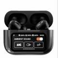 A9 pro ANC Earbuds With Digital Display Touch Screen In-Ear Earbuds ANC/ENC TWS Touch Screen Noise Cancelling LED Alarm Clock Customize Screen Adjustable Equalizer. 