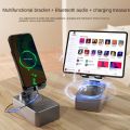 3 In 1 Mobile Phone Bracket Bluetooth Speaker Power Bank Rotating Foldable Lazy Desktop Holder Stand For Cell Phone Tablets IPad.