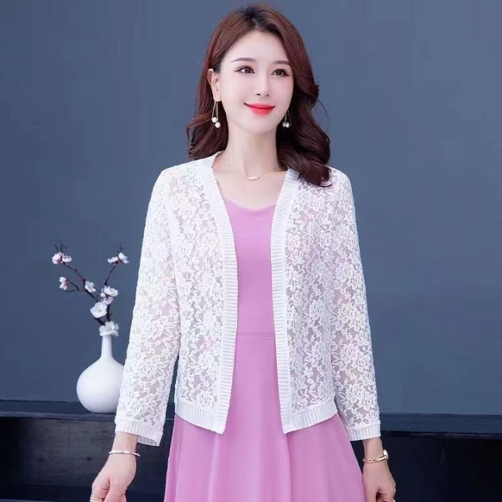 【Popular Shawl】2023New Lace Cappa Coat Sun Protection Clothing Short Small Coat Summer All-Matching