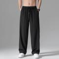 Ice Silk Pants Men's Summer Trousers Men's Trend Loose Straight Thin Casual Pants Sports Joggers Pants for Men pantalones hombre. 