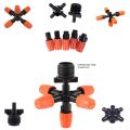 Five Way Misting Atomization Fogger Nozzle (1-Pc) with Half (1/2) inch to 6mm size Adapter Connector (1-Pc) for Easy Installation on Crop Field, Nursery and Vegetable Gardens..