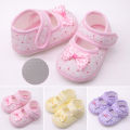 Cute Dot Bow Baby Girls Flat Shoes Anti-slip Soft Sole Cotton Lightweight Infant Shoe Summer Floral Thin Toddler Shoes. 