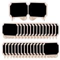 XHHDQES 30Pcs Mini Chalkboard Sign Food Labels for Party Buffet, Wooden Small Chalk Board Signs (Rectangle Notch ).