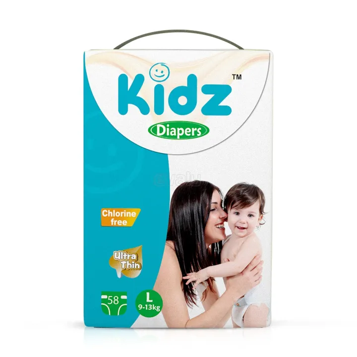 Kidz%20Baby%20Belt%20Diaper%20L%20(9-13)kg%2058%20pcs%20-%20Image%202
